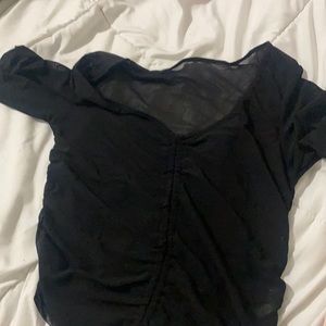 Black see threw shirt
